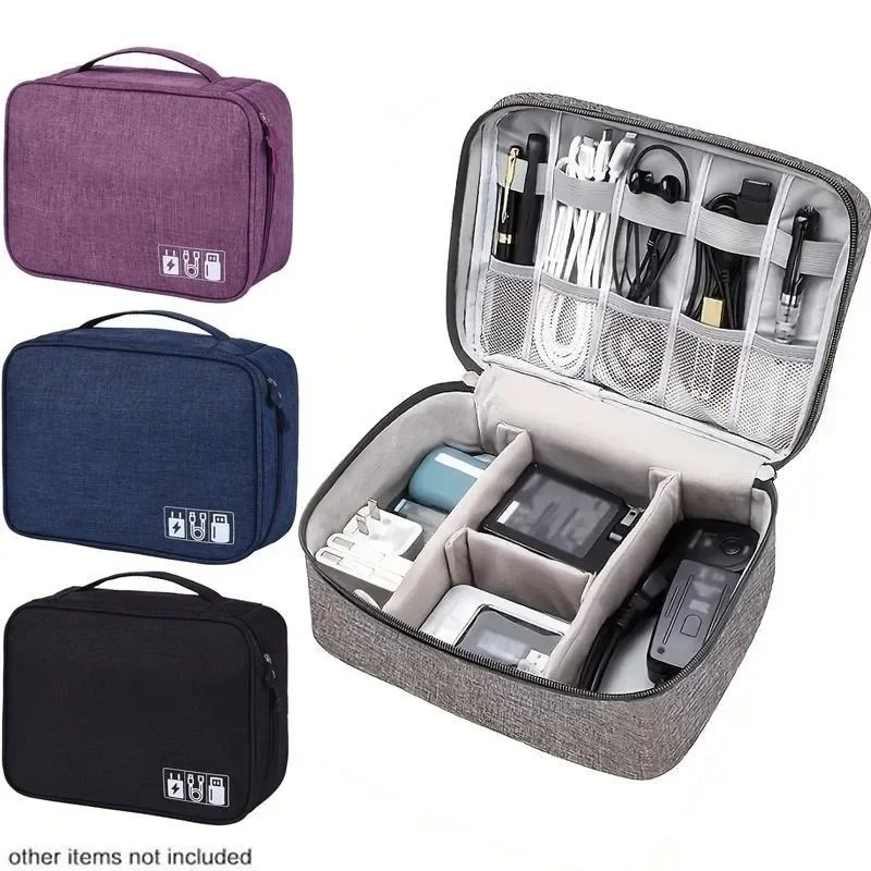Tech Accessories Gifts - Electronics Organizer Travel Case Water Resistant
