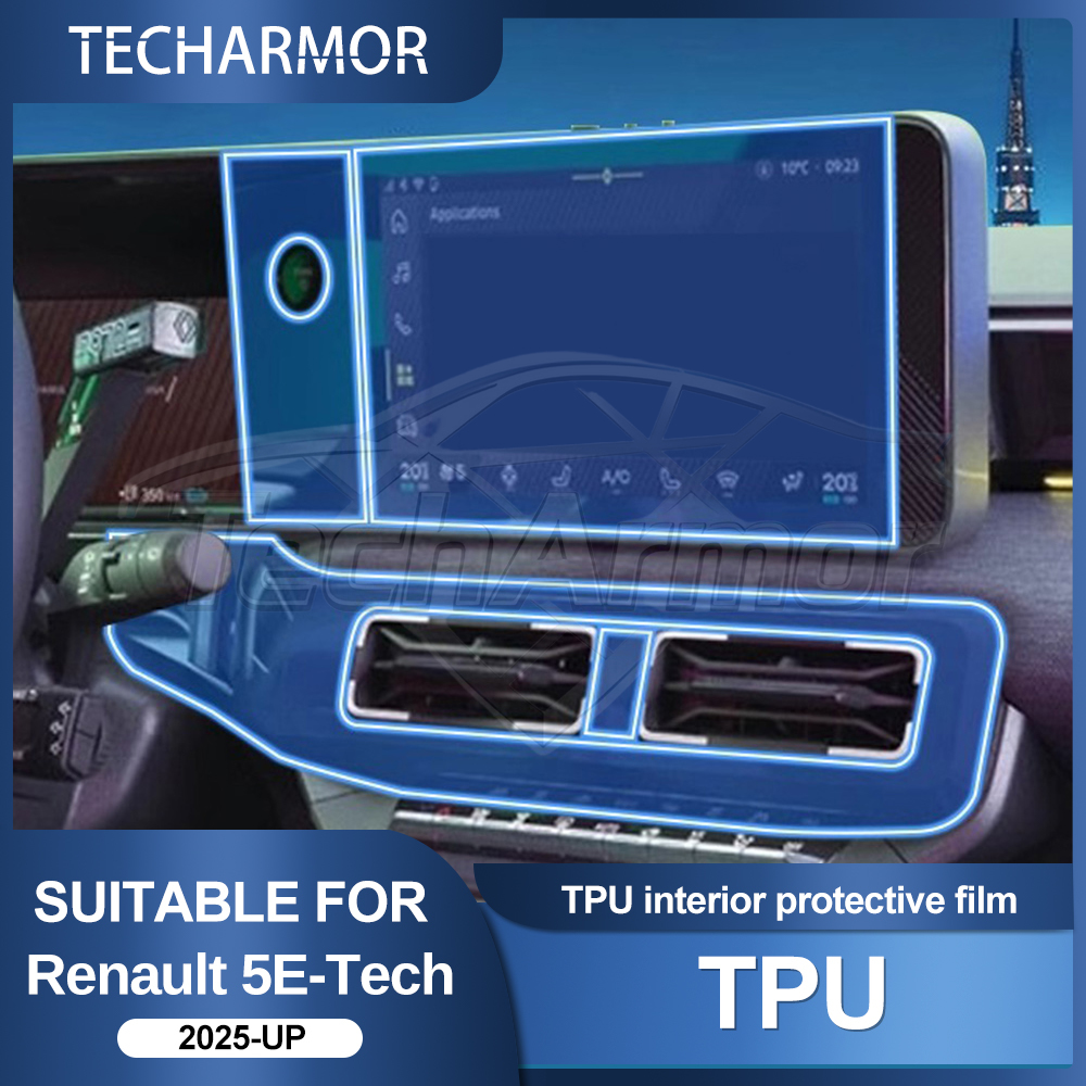 Tech Accessories Renault - Car Interior TPU Protector Anti-scratch Film