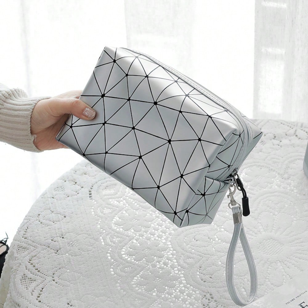 Geometric Luminous Makeup Bag  - Tech Accessories Travel Organizer Pouch review and price