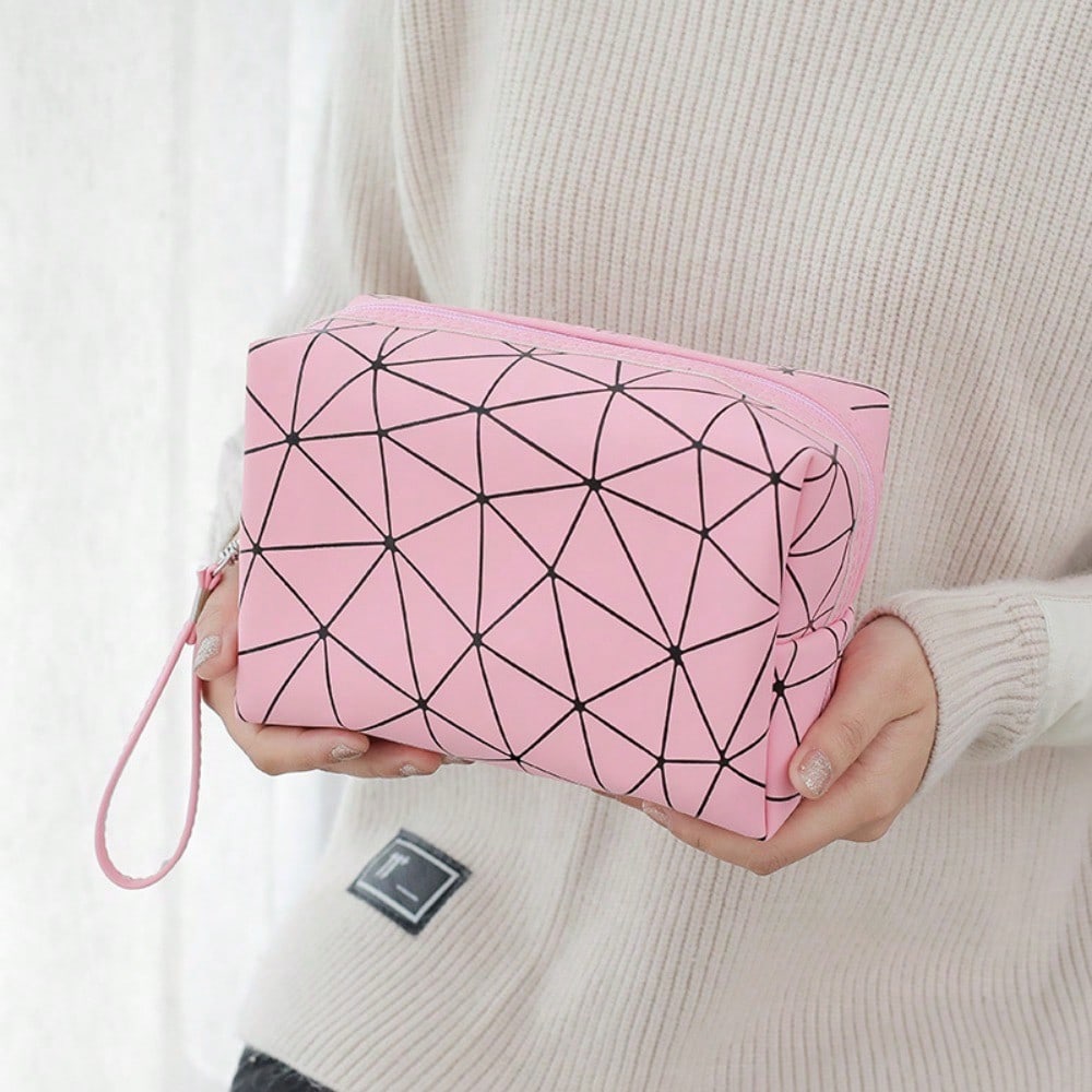 Geometric Luminous Makeup Bag  - Tech Accessories Travel Organizer Pouch review and price