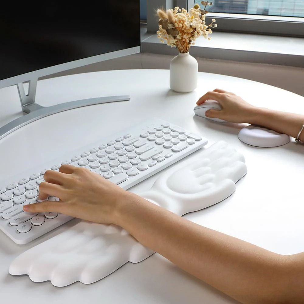 Mousepad Ergonomic Angel Keybo - Keyboard Wrist Pad Leather review and price