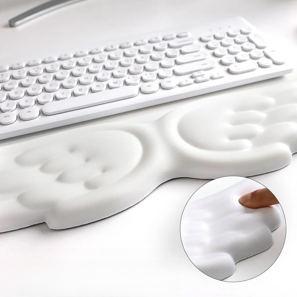 Mousepad Ergonomic Angel Keybo - Keyboard Wrist Pad Leather review and price
