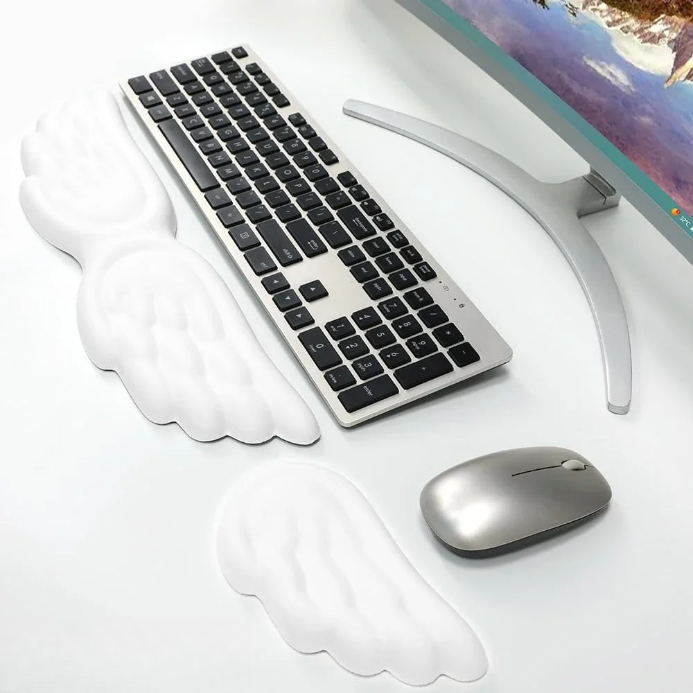 Mousepad Ergonomic Angel Keybo - Keyboard Wrist Pad Leather review and price