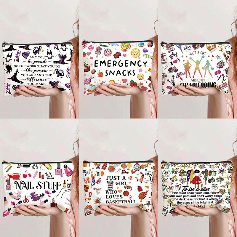1 PC Women Printed Canvas Make - Tech Accessories Travel Organizer Pouch review and price