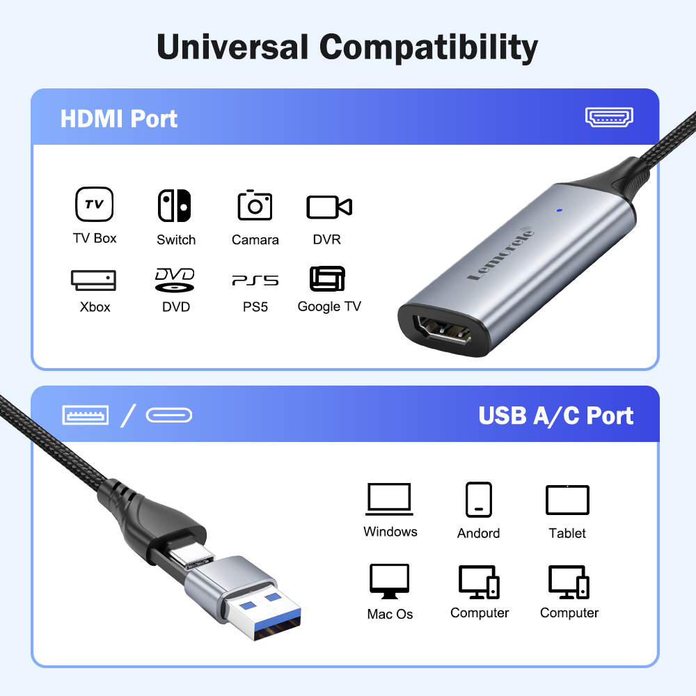 Lemorele USB 2.0 Video Capture - Usb C To Hdmi review and price