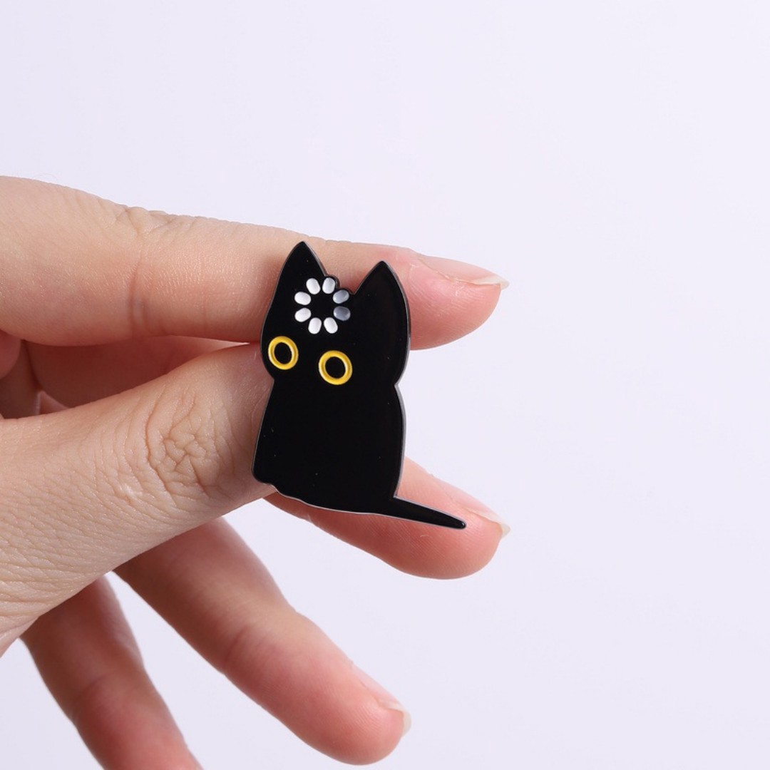 Cute Black Cat Loading Enamel  - Tech Accessories Backpack review and price