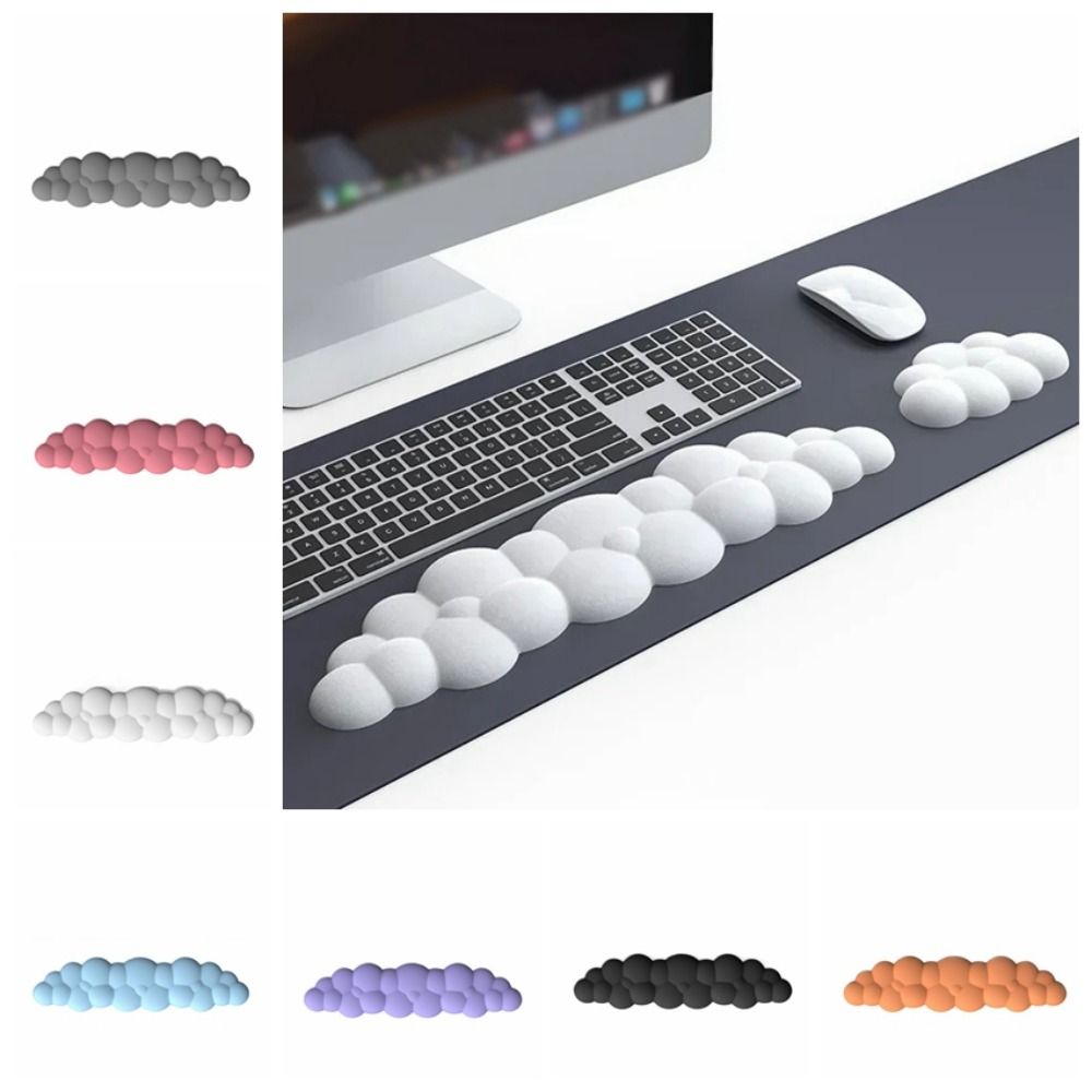 Soft Cloud Shaped Keyboard Wri - Keyboard Wrist Pad Leather review and price