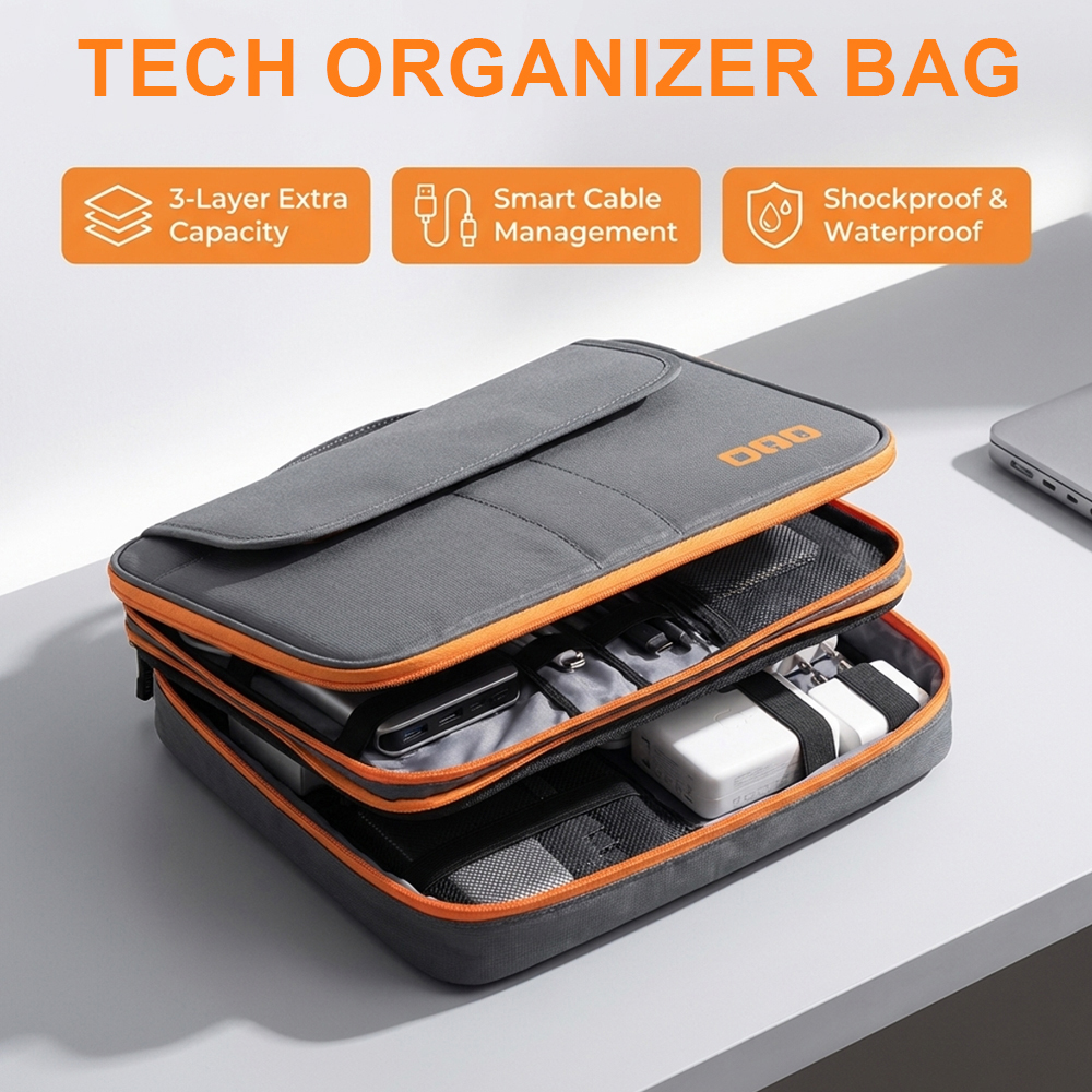 Large Capacity Tech Organizer  - Tech Accessories Travel Organizer Pouch review and price