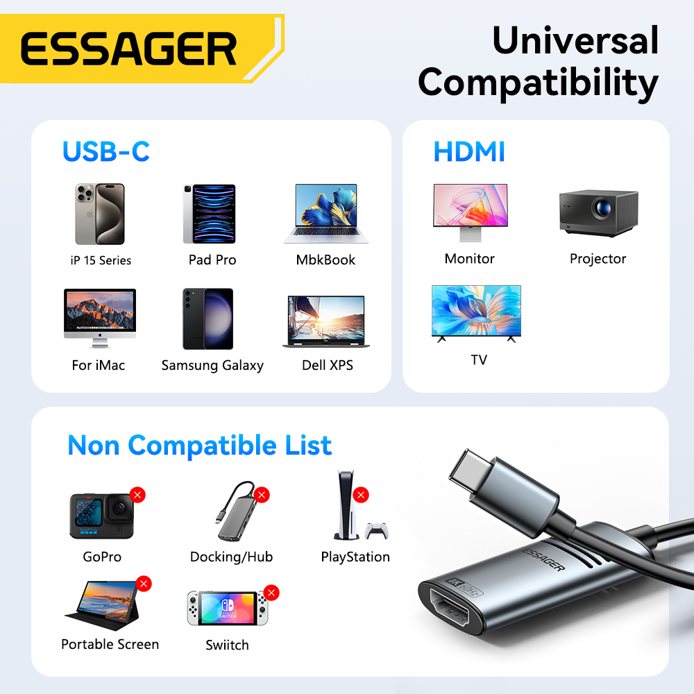 Essager HDMI To USB Type C Ada - Usb C To Hdmi review and price