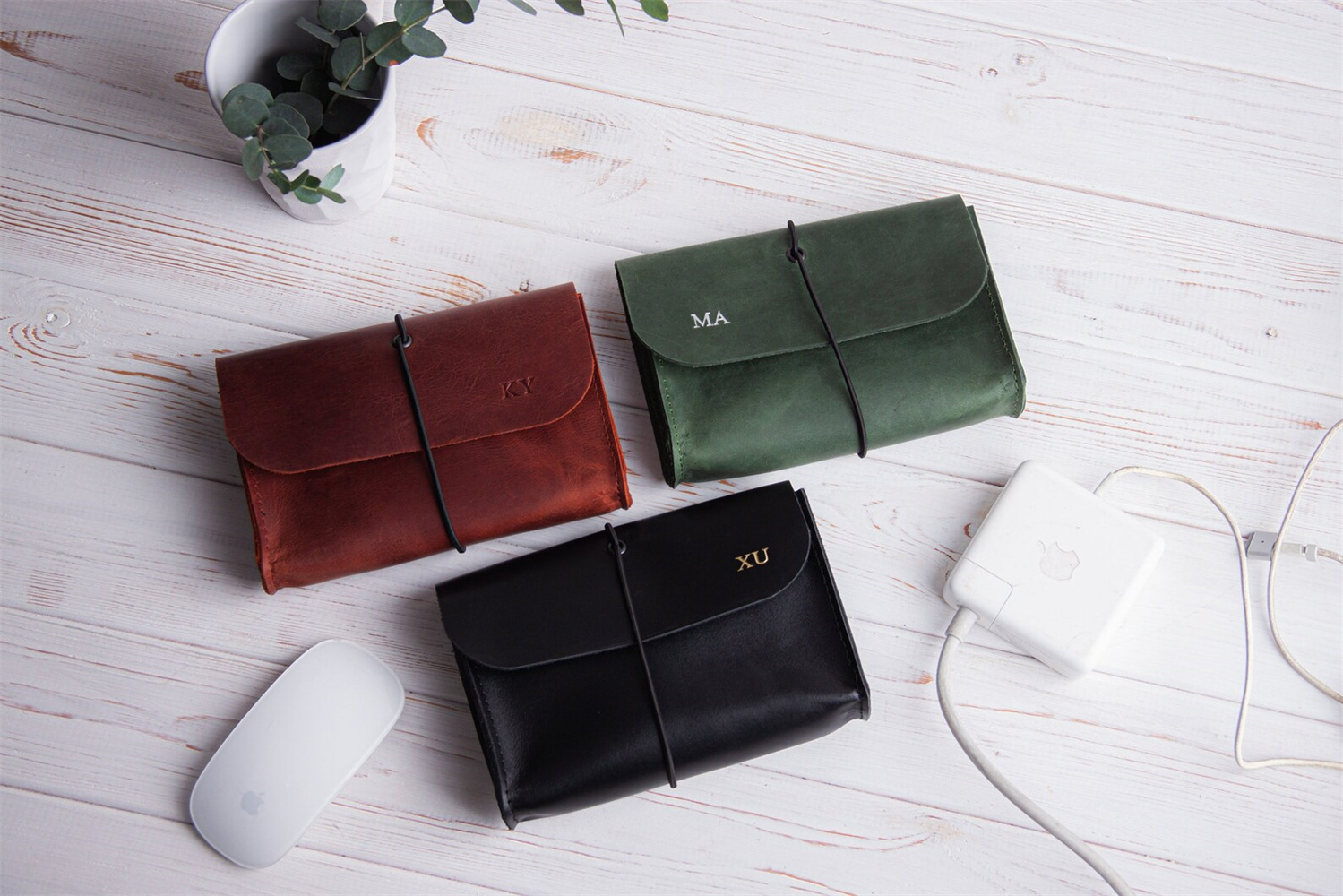 Genuine Leather MacBook Mouse  - Tech Accessories Travel Organizer Pouch review and price