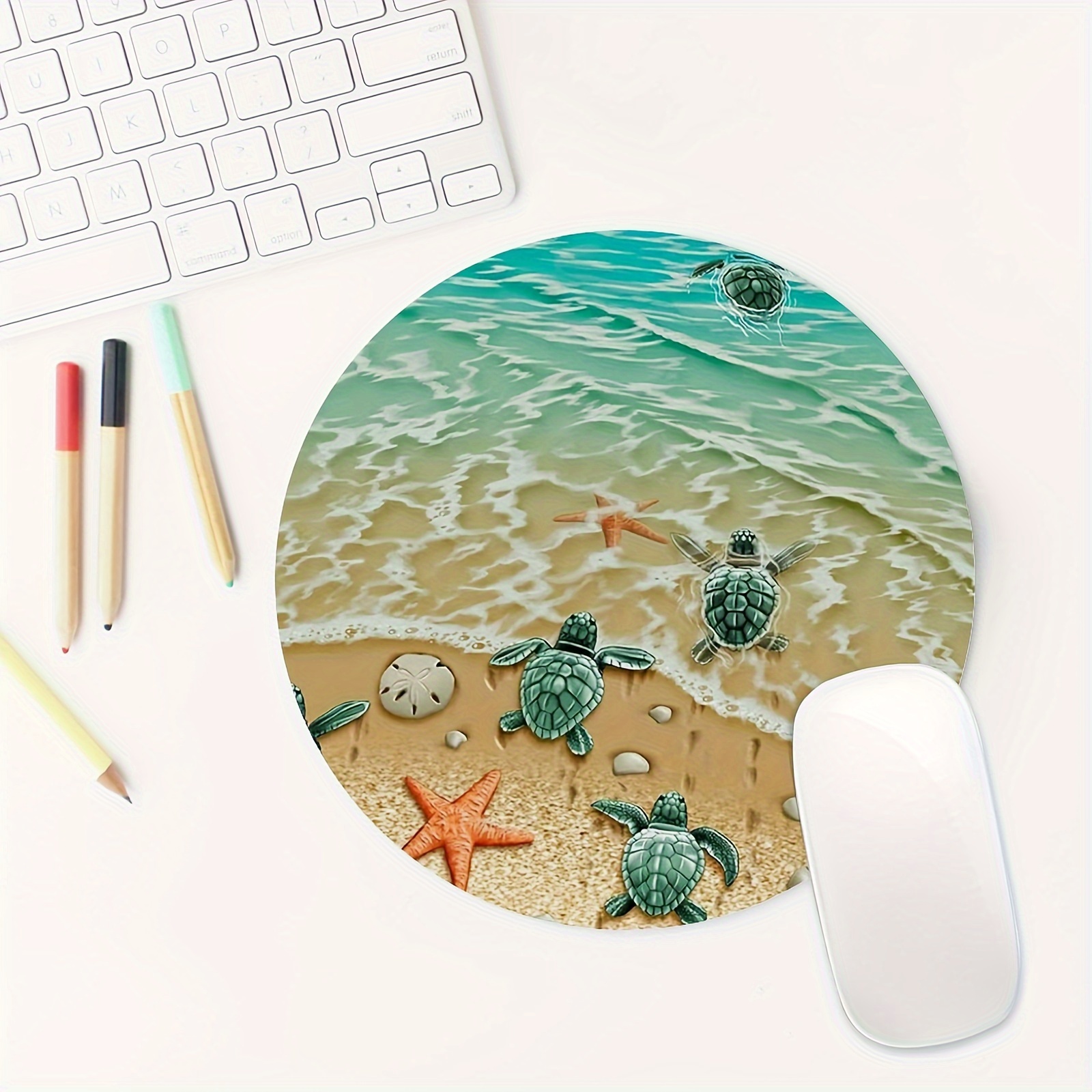 Adorable Turtle Starfish Round - Tech Table Accessories review and price
